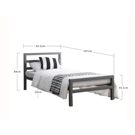 Buy City Block Single Bed: Sleek & Stylish, Colour: White, Size: 3ft/Single, Item Width: 96, 4 from Furnituretta