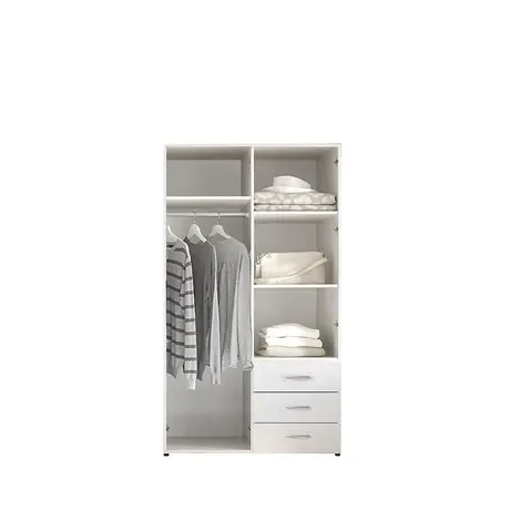 Buy Harry 2 Door Wardrobe – Compact Storage in White (100 cm), 5 from Furnituretta