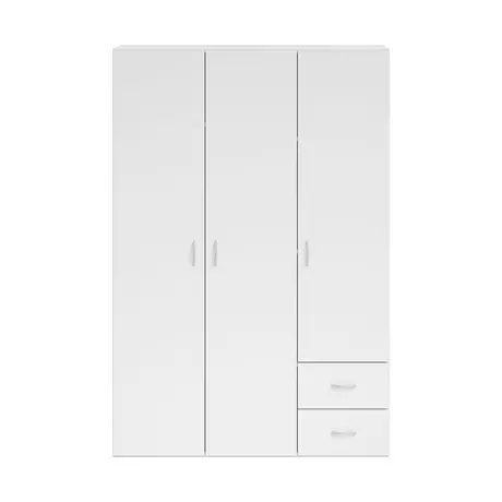 Buy Base Hinged Door Wardrobe – Compact & Versatile (120 cm), Colour: White, Item Width: 120, 5 from Furnituretta