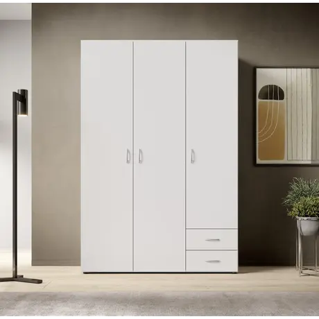 Buy Base Hinged Door Wardrobe – Compact & Versatile (120 cm), Colour: White, Item Width: 120, 4 from Furnituretta