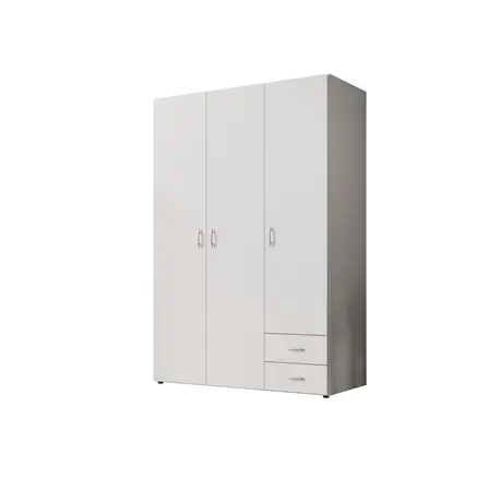 Buy Base Hinged Door Wardrobe – Compact & Versatile (120 cm), Colour: White, Item Width: 120, 6 from Furnituretta