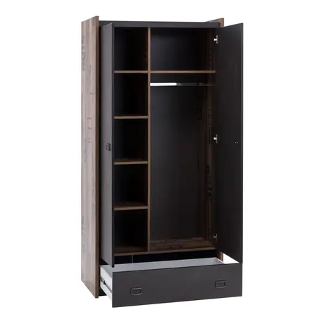 Buy Fargo 02 Hinged Door Wardrobe 90cm, 4 from Furnituretta