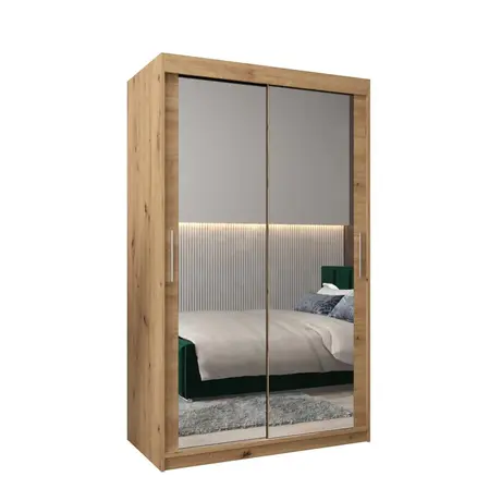 Buy Tokyo III Sliding Door Wardrobe Oak Artisan 120cm, Colour: Oak Artisan, Item Width: 120, 6 from Furnituretta