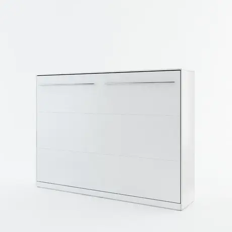 Buy CP-04 Horizontal Wall Bed Concept 140cm with Over Bed Unit White Matt, Colour: White Matt, Size: 140 x 200cm, Item Width: 215, 4 from Furnituretta