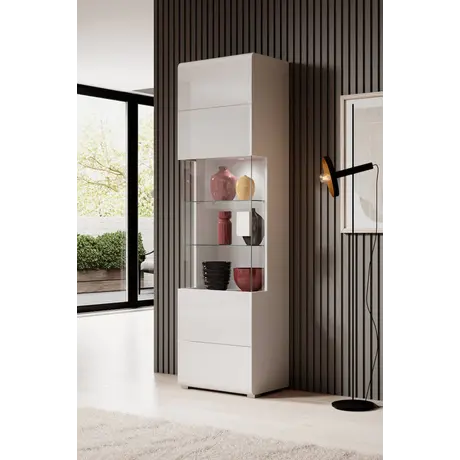 Buy Toledo 05 Display Cabinet White, Colour: White, Item Width: 61, 5 from Furnituretta