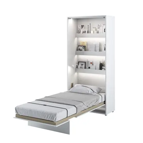 Buy BC-03 Vertical Wall Bed Concept White Matt 90cm, Colour: White Matt, Size: 90 x 200cm from Furnituretta