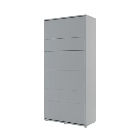Buy BC-03 Vertical Wall Bed Concept – Grey Matt 90cm | Compact Space-Saving Bed with Pneumatic Mechanism, Colour: Grey Matt, Size: 90 x 200cm, 5 from Furnituretta