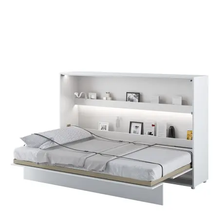 Buy BC-05 Horizontal Wall Bed Concept White Matt 120cm, Colour: White Matt, Size: 120 x 200cm from Furnituretta