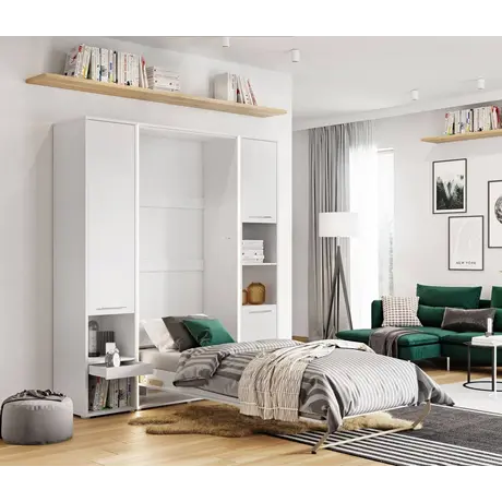 Buy CP-03 Vertical Wall Bed Concept White Matt 90cm, Colour: White Matt, Size: 90 x 200cm, 9 from Furnituretta