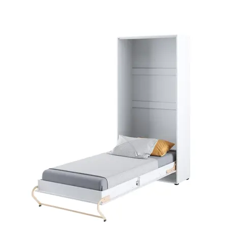 Buy CP-03 Vertical Wall Bed Concept 90cm with Storage Cabinet White Matt, Colour: White Matt, Size: 90 x 200cm, Item Width: 194, 10 from Furnituretta