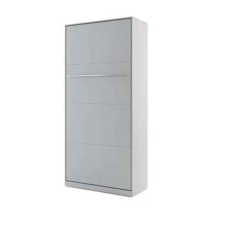 Buy CP-03 Vertical Wall Bed Concept 90cm with Storage Cabinet Grey Matt, Colour: Grey Matt, Size: 90 x 200cm, Item Width: 194, 5 from Furnituretta