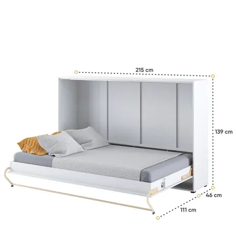 Buy CP-05 Horizontal Wall Bed Concept White Matt 120cm, Colour: White Matt, Size: 120 x 200cm, 5 from Furnituretta