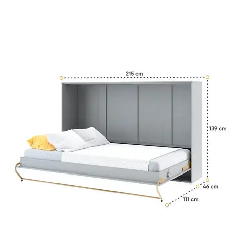 Buy CP-05 Horizontal Wall Bed Concept Grey Matt 120cm, Colour: Grey Matt, Size: 120 x 200cm, 5 from Furnituretta