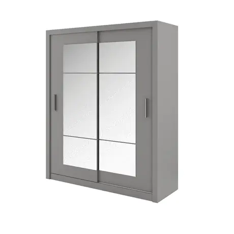Buy Idea ID-02 Sliding Door Wardrobe Grey Matt 180cm, Colour: Grey Matt, Item Width: 180, 7 from Furnituretta