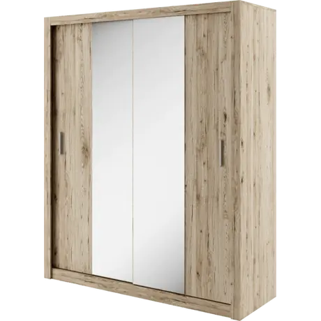 Buy Idea ID-03 Sliding Door Wardrobe Oak San Remo 180cm, Colour: Oak San Remo, Item Width: 180, 4 from Furnituretta