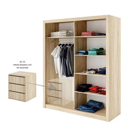 Buy Idea ID-13 Universal Storage Cabinet for Wardrobe White Matt, Colour: White Matt, Item Width: 50, 6 from Furnituretta