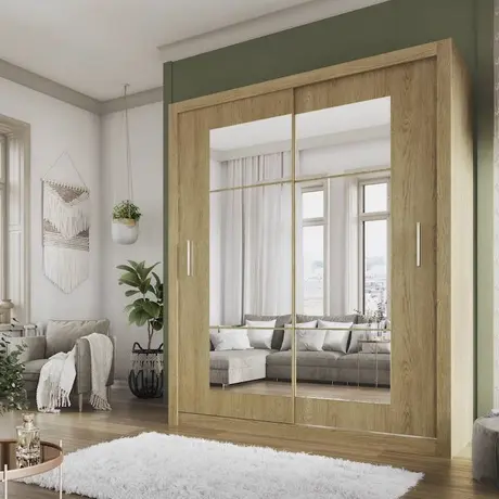 Buy Idea ID-02 Sliding Door Wardrobe Oak Shetland 180cm, Colour: Oak Shetland, Item Width: 180, 7 from Furnituretta