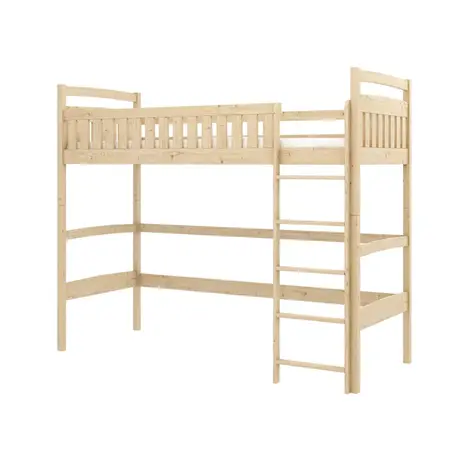 Buy Mia Wooden Loft Bed Pine, Colour: Pine, Mattresses: Foam/Bonnell Mattress, 5 from Furnituretta