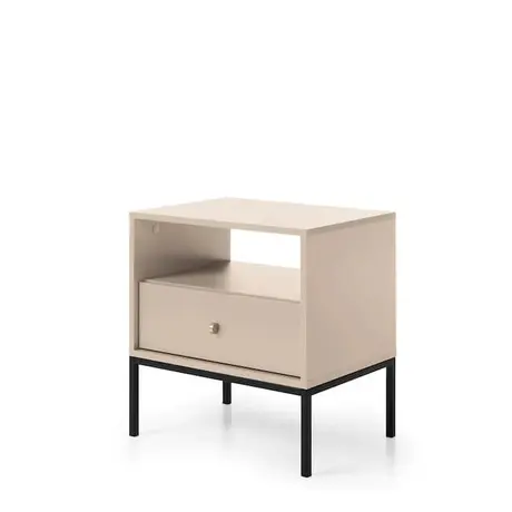 Buy Mono Bedside Cabinet Beige, Colour: Beige, Item Width: 54 from Furnituretta