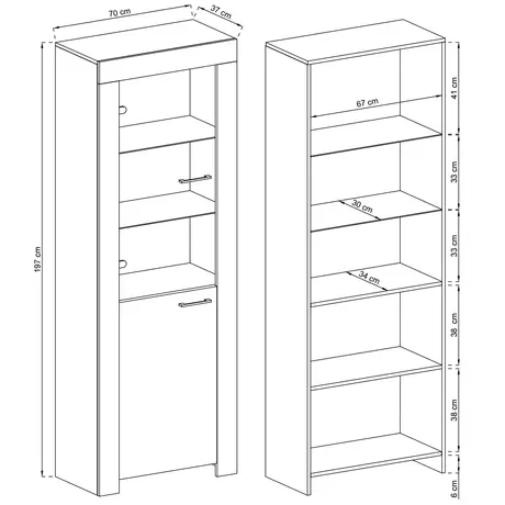 Buy Sky Tall Display Cabinet, 3 from Furnituretta