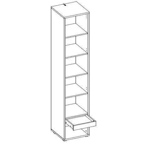 Buy CP-07 Tall Storage Cabinet for Vertical Wall Bed Concept White Matt, Colour: White Matt, Item Width: 45, 4 from Furnituretta
