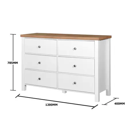 Buy Modern Chest of Drawers: Astbury 6 Drawer, 8 from Furnituretta