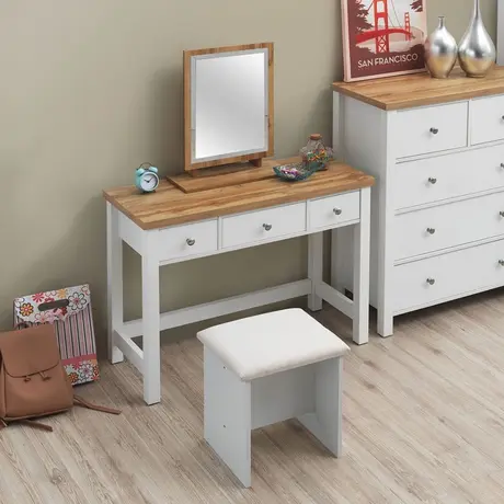 Buy Astbury Dressing Table with 3 Drawers from Furnituretta