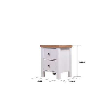 Buy Modern Bedside Table: Astbury 2 Drawer, 6 from Furnituretta
