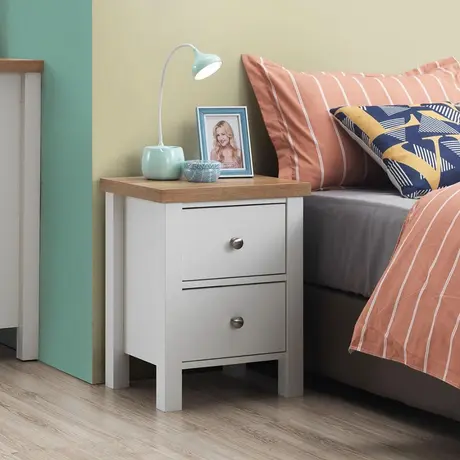 Buy Modern Bedside Table: Astbury 2 Drawer from Furnituretta