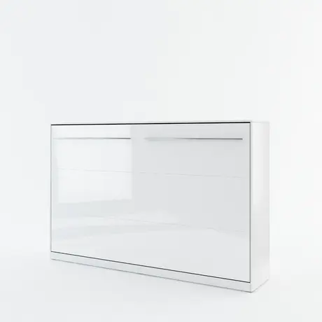 Buy CP-05 Horizontal Wall Bed Concept 120cm with Over Bed Unit White Gloss, Colour: White Gloss, Size: 120 x 200cm, Item Width: 215, 5 from Furnituretta