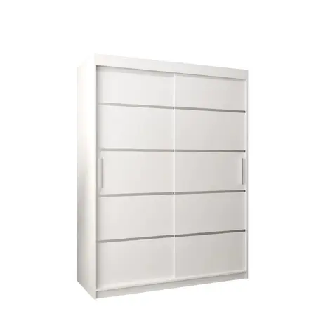 Buy Verona 01 Sliding Door Wardrobe White 150cm, Colour: White, Item Width: 150, 5 from Furnituretta