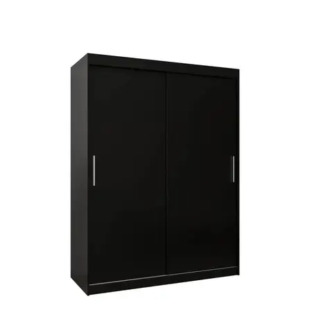 Buy Tokyo Sliding Door Wardrobe Black 150cm, Colour: Black, Item Width: 150, 5 from Furnituretta