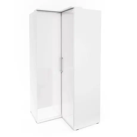 Buy Optima 16 Corner Wardrobe White, Colour: White, Item Width: 109 from Furnituretta