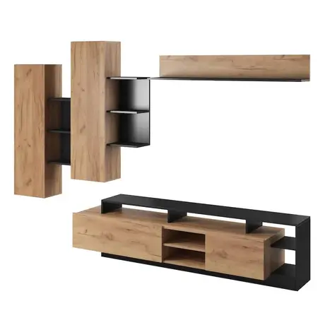 Buy Alva Entertainment TV Unit Oak Golden, Colour: Oak Golden, Item Width: 260 from Furnituretta