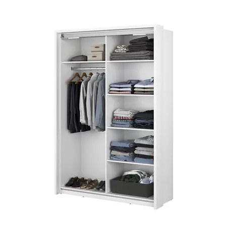 Buy Arti 21 - 2 Sliding Door Wardrobe White Matt 160cm, Colour: White Matt, Item Width: 160, 5 from Furnituretta