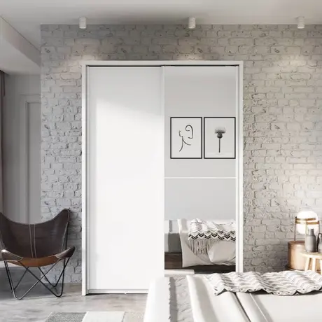 Buy Arti 21 - 2 Sliding Door Wardrobe White Matt 160cm, Colour: White Matt, Item Width: 160, 4 from Furnituretta
