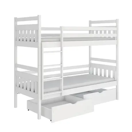 Buy Wooden Bunk Bed Adas with Storage Pine, Colour: Pine, Mattresses: Foam Mattresses, 7 from Furnituretta