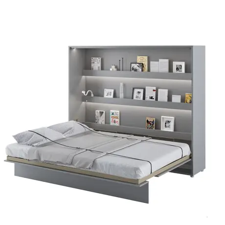 Buy BC-14 Horizontal Wall Bed Concept Grey Matt 160cm, Colour: Grey Matt, Size: 160 x 200cm from Furnituretta