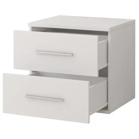 Buy Omega OM-22 Bedside Table 55cm, Colour: White Matt, Carcass: White Matt, Item Width: 55, 2 from Furnituretta