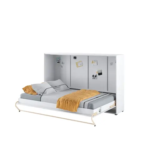 Buy CP-05 Horizontal Wall Bed Concept 120cm with Over Bed Unit White Matt, Colour: White Matt, Size: 120 x 200cm, Item Width: 215, 7 from Furnituretta