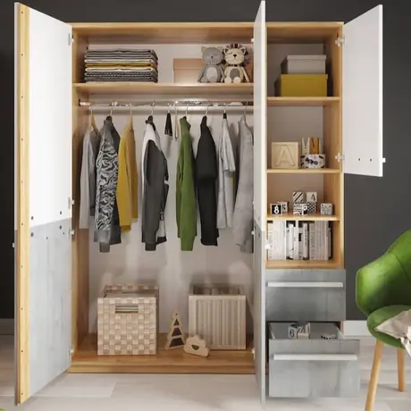 Buy Plano PN-01 Wardrobe 150cm, 3 from Furnituretta