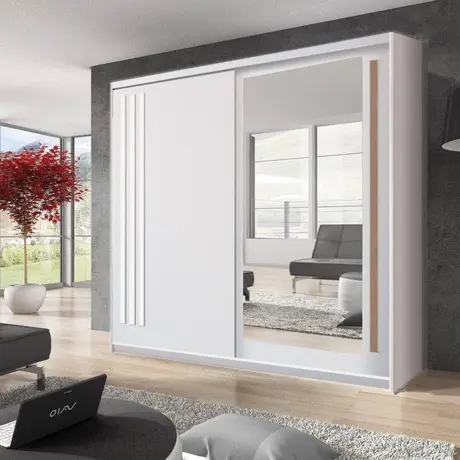 Buy Effect 2 Sliding Door Wardrobe Anderson Pine 200cm, Colour: Anderson Pine, Item Width: 200 from Furnituretta