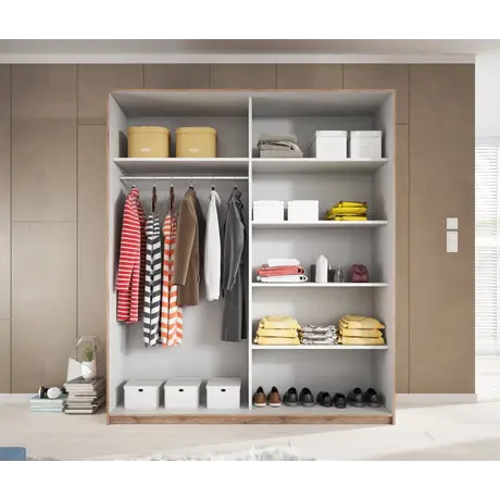 Buy Galaxy Sliding Door Wardrobe, Colour: Oak Monastery, Item Width: 220, 2 from Furnituretta