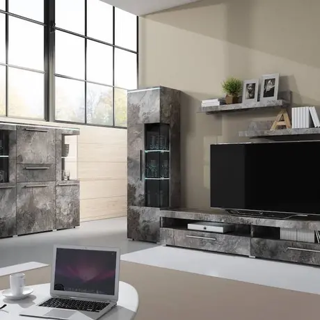 Buy India 06 Tall Display Cabinet Schiefer, Colour: Schiefer, Item Width: 45, 3 from Furnituretta