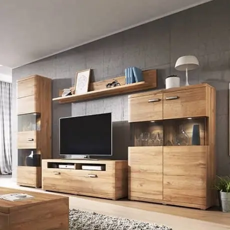 Buy Tulsa 02 Wall Shelf Oak Grandson 180cm, Colour: Oak Grandson, Item Width: 180, 3 from Furnituretta