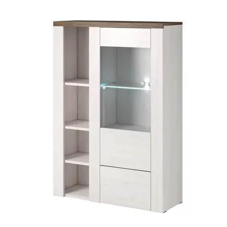 Buy Larona 44 Sideboard Display Cabinet Oak Sibiu Larche, Colour: Oak Sibiu Larche, Item Width: 100 from Furnituretta