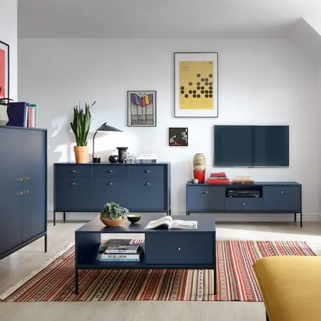 Buy Mono TV Cabinet Navy, Colour: Navy, Item Width: 154, 7 from Furnituretta