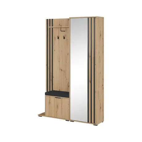 Buy Nelly Hallway Set Oak Artisan 131cm, Colour: Oak Artisan, Item Width: 131, 3 from Furnituretta