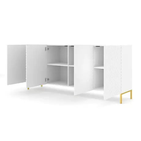 Buy Surf Large Sideboard Cabinet White 200cm, Colour: White, Item Width: 200, 4 from Furnituretta