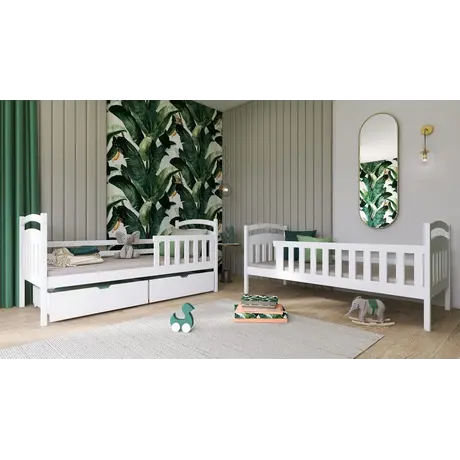 Buy Wooden Bunk Bed Sebus with Storage White Matt, Colour: White Matt, Mattresses: Without Mattresses, 7 from Furnituretta